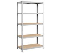 SONGMICS Scaffale a 5 Ripiani per Carichi Pesanti, Scaffalatura in Acciaio, Montaggio Senza Attrezzi, per Strumenti, Garage, Magazzino, Ripostiglio, Portata 600 kg, 50 x 100 x 200 cm,