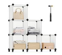 SONGMICS Scaffale a 6 Cubi Organizzatore Modulare Portaoggetti in Plastica con