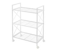 SONGMICS Scaffale portaoggetti in metallo a 3 livelli con ruote UBSC163W01