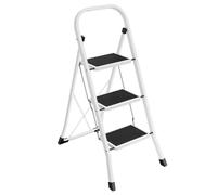 SONGMICS Scaletta, Scala a 3 Gradini, Scaletta Pieghevole, Chiusura di 3 Gradini