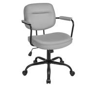 SONGMICS Sedia da Scrivania, Sedia Girevole, Sedia da Ufficio, Design Ergonomico, Struttura Individuale dei Braccioli, Funzione di Inclinazione, Altezza Regolabile, Grigio Tortora OBG033G01