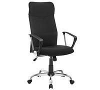 SONGMICS Sedia da Ufficio, Sedia da Scrivania Ergonomica, Girevole, Seduta Imbottito, Regolabile in Altezza e Inclinabile, Portata di 120 kg, Nero OBN034B01