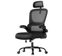 SONGMICS Sedia Ergonomica da Ufficio, Sedia Computer, Tessuto Rete a Doppio Strato, Braccioli Sollevabili, Supporto Lombare Adattabile, Poggiatesta Regolabile, per Studio, Nero Inchiostro OBN041B01