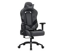 SONGMICS Sedia Gaming Poltrona da Ufficio Regolabile Ergonomica Braccioli con Poggiatesta e Cuscino Lombare 66 x 72 x 124-132 cm Grey And Black RCG13G