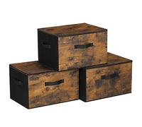 Songmics Scatole portaoggetti Set 3 RYZ103B01 – Contenitori pieghevoli 40x30x25 cm Marrone