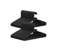 SONGMICS Set di 50 grucce in plastica, grucce salvaspazio, grucce leggere, per pantaloni, cappotti, vestiti, nero/bianco