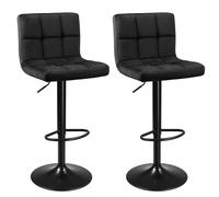 SONGMICS Sgabelli da Bar, Set di 2 Sgabelli da Cucina con Superficie in Velluto,