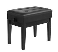 Songmics sgabello Panchetta regolabile in legno con spartiti Storage Black ULPB57H