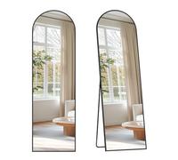 SONGMICS Specchio a Figura Intera, 150 x 40 cm, Specchio da Terra ad Arco con Supporto, Cornice in Lega di Alluminio, Vetro Temperato, Camera da Letto Soggiorno, Natale, Nero Inchiostro LFM035B01