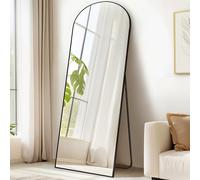 SONGMICS Specchio a Figura Intera, 160 x 50 cm, Specchio da Terra ad Arco con Supporto, Cornice in Lega di Alluminio, Vetro Temperato, Camera da Letto Soggiorno, Nero Inchiostro LFM031B01