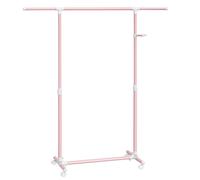 SONGMICS Stand Appendiabiti con Ruote, Attaccapanni, Altezza Regolabile 97-165 c