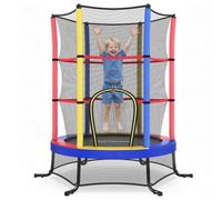 SONGMICS Trampolino per Bambini, Diametro 174 cm, con Recinto di Protezione, Tappeto di Sicurezza, Trampolino Fitness, Telaio in Acciaio, per Interni, Esterni, Giardino