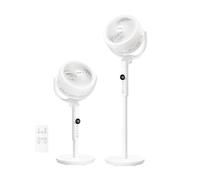 SONGMICS Ventilatore a Piantana, Ventilatore Silenzioso 20 dB, Telecomando, Camera da Letto, Oscillante 120°+135°, 15 Velocità, Timer 15 Ore, 3 Modalità, Altezza Regolabile, Bianco Nuvola XFC002W1EU