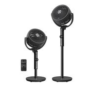 SONGMICS Ventilatore a Piantana, Ventilatore Silenzioso 20 dB, Telecomando, Camera da Letto, Oscillante 120°+135°, 15 Velocità, Timer 15 Ore, 3 Modalità, Altezza Regolabile, Nero Inchiostro XFC002B1EU