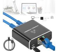 songyea Splitter Ethernet da 1 a 2, Switch LAN 1000Mbps a 2 Porte, Switch di Rete con Cavo di Alimentazione USB, Splitter LAN per Computer, Router, Set-Top Box, TV Digitale (A)