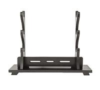 Songying Supporto per spada Katana, supporto da parete in legno per spada da gladiatore, supporto per spada da gladiatore, supporto per coltelli, Katana, supporto per armi, nero (3 strati)