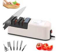 Sonhomay Affilacoltelli elettrico da cucina con pietra affilatrice per affilatura grossolana riparazione e affilatura di coltelli