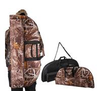 Sonhomay Borsa per tiro con l'arco con tasche multiple Custodia per arco composto con cinghie Borsa per il trasporto con arco con tasca freccia per la caccia