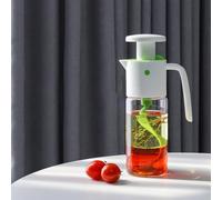 Sonhomay Bottiglia miscelatore per condimenti per insalata a prova di perdite, shaker in vetro per condimenti per insalata, contenitore manuale per salse e succhi, 300 ml