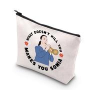 Sonia Fowler Borsa per il trucco Sonia Fans Regali What Don't Kill You Makes You Sonia Zipper Bag, Cosa non fa il Regno Unito