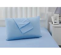 Sonia Moer Federe in Microfibra Spazzolata Super Morbida - Set Di 2 Federe Traspiranti e Ipoallergeniche Non Stirate, Blu