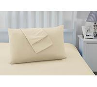 Sonia Moer Federe in Microfibra Spazzolata Super Morbida - Set Di 2 Federe Traspiranti e Ipoallergeniche Non Stirate, Crema