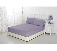 Sonia Moer Lenzuolo Sotto con Angoli in Microfibra Spazzolata Super Morbida - Lenzuolo Inferiore Ipoallergenico Traspirante Non Stirabile con Orlo Elastico Resistente, Lavanda, Singolo 90X190+30 cm