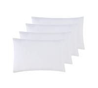 Sonia Moer Set di 4 federe in microfibra spazzolata super morbide, non si stirano, traspiranti, ipoallergeniche, colore: bianco
