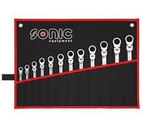SONIC 601218 Serie di chiavi a cricco ad anello fissa