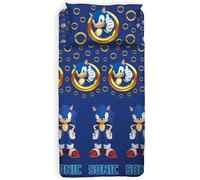 Lenzuola Sonic The Hedgehog Completo Letto Singolo Set 3 pezzi puro cotone 100%