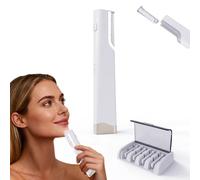 Sonic Dermaplaning Tool - Rasoio Dermaplaning da donna, ricaricabile, per viso da donna, con 5 lame di ricarica, per rimuovere la peluria alla pesca, per una pelle liscia e radiosa