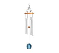 Sonic Energy Blue Agate Campanello da meditazione, 73,7 cm, argento (BAMC29S)