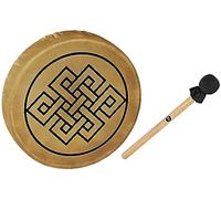 Sonic Energy Frame Drum 15 Pollici - Endless Knot - Tamburo a mano per meditazione, viaggi sonori, percussioni - Strumento sciamanico con pelle di bufalo - incluso battente (HOD15-EK)