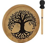 Sonic Energy Frame Drum 15 Pollici - Tree of Life - Tamburo a mano per meditazione, viaggi sonori, percussioni - Strumento sciamanico con pelle di bufalo - incluso battente (HOD15-TOL)