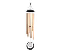 Sonic Energy Grey Agate Meditation Chime - Scacciapensieri con pietra agata e 6 bacchette sonore (432 Hz) - Per giardino e relax - 128 cm - Alluminio bronzo (MCDT50AB)