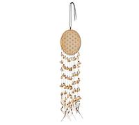 Sonic Energy Kenari Chimes, Flower of Life - Acchiappasogni con fiore della vita, conchiglie in noce Kenari su 10 corde - Per Feng Shui, decorazione, regalo (SKFOLL)