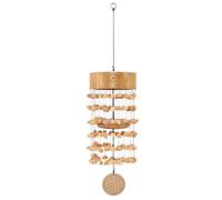 Sonic Energy Kenari Meditation Chime - Scacciapensieri in noci - Con Pendolo Flower of Life - Decorazione per la casa e lo studio (SKMCHFOL)