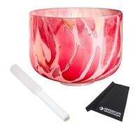 Sonic Energy MCSB10-C - Campana tibetana in cristallo chakra radice rosso con grattugia e panno keepdrum