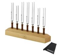 Sonic Energy Meinl TF-Set-CHA-7 Planetary Tuning Fork Set di 7 diapason Chakra + panno in microfibra Keepdrum