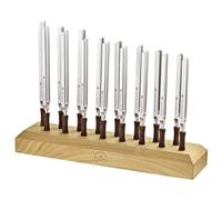 Sonic Energy Planetary Therapy Tuning Fork Set - 16 Pezzi - Per Terapia del Suono, Yoga e Meditazione - in Acciaio Nichelato con Manico Ergonomico (TTF-SET-16)