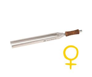 Sonic Energy Planetary Therapy Tuning Fork Venus - 221,23 Hz / A3 - Per Terapia del Suono, Yoga e Meditazione - in Acciaio Nichelato con Manico Ergonomico (TTF-V)