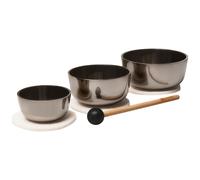 Sonic Energy Set di Campane Tibetane Nagi - 3 Pezzi, non Sospese - Per la Meditazione, lo Yoga e la Mindfulness - Incluso Coperchio, Anello di Feltro e Battitore (SBZ1)