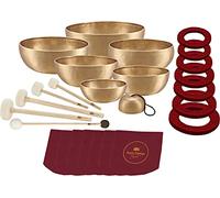 Sonic Energy Set di campane tibetane Chakra, 7 pezzi, per meditazione e guarigione del suono, con custodia, anello in feltro e bacchetta (SB-SET-CHA)