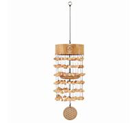 Sonic Energy Kenari Meditation Chime - Scacciapensieri in noci - Con Pendolo Flower of Life - Decorazione per la casa e lo studio (SKMCHFOL)