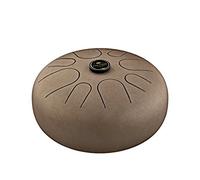 Sonic Energy Steel Tongue Drum - 12“ Strumento sonoro in A Minor - Per Meditazione, Yoga, Percussione - Acciaio Verniciato a Polvere Vintage Brown - Include Mallets e Borsa (STD1VB)