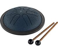 Sonic Energy Steel Tongue Drum - Mini Tank Drum in A Maggiore - Strumento in Acciaio Inossidabile per Meditazione, Yoga, bambini - include mallets e borsa (MSTD2NB)
