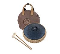 Sonic Energy Steel Tongue Drum - Tongue Drum Octave 10 pollici in C Minor - Per Meditazione, Yoga, Percussioni - Navy Blue Acciaio Verniciato a Polvere - Include Mallet e Borsa (MOSTD2NB)