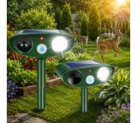 Sonic Fortress Pro Dispositivi repellenti per cervi ad ultrasuoni ad energia solare per esterni con rilevamento del movimento e luce flash Rabbit Fortress Pro Tenere lontano procioni scoiattolo gatto
