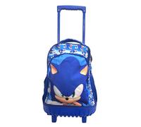 Sonic Grande Zaino Trolley con Ruote Scuola Elementare Bambino Ragazzo