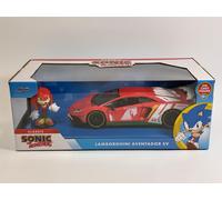 Sonic Hedgehog Knuckles Figura Lamborghini Aventador SV 1:24 Scala Jada 36264